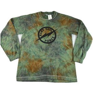 VTG New Hard Tail Forever Force Tie Dye long sleeve shirt made in USA Sz M